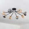 Chehalis Ceiling Light - glass 12 cm gold, black, 8-light sources