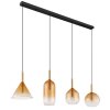 Globo LOPUSA Pendant Light brass, black, 4-light sources