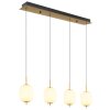 Globo EWALD Pendant Light LED brass, 4-light sources