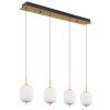 Globo EWALD Pendant Light LED brass, 4-light sources