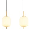 Globo EWALD Pendant Light LED brass, 4-light sources