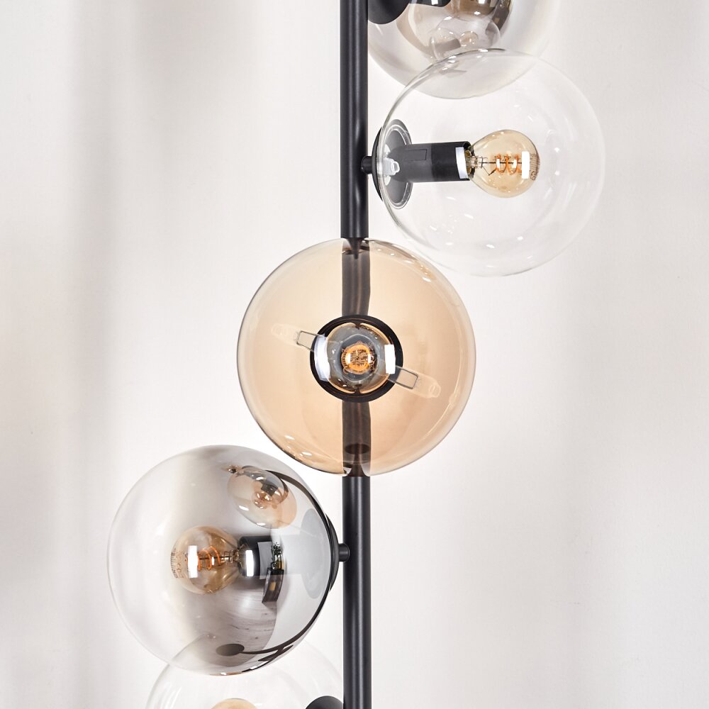 Gastor Floor Lamp - glass 15 cm Amber, clear, Smoke-coloured, 6-light sources