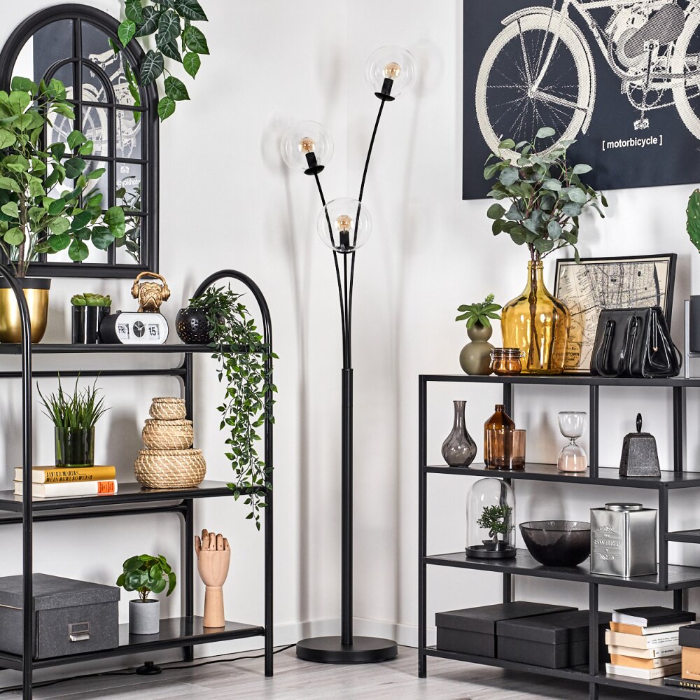 Gastor Floor Lamp - glass 15 cm clear, 3-light sources