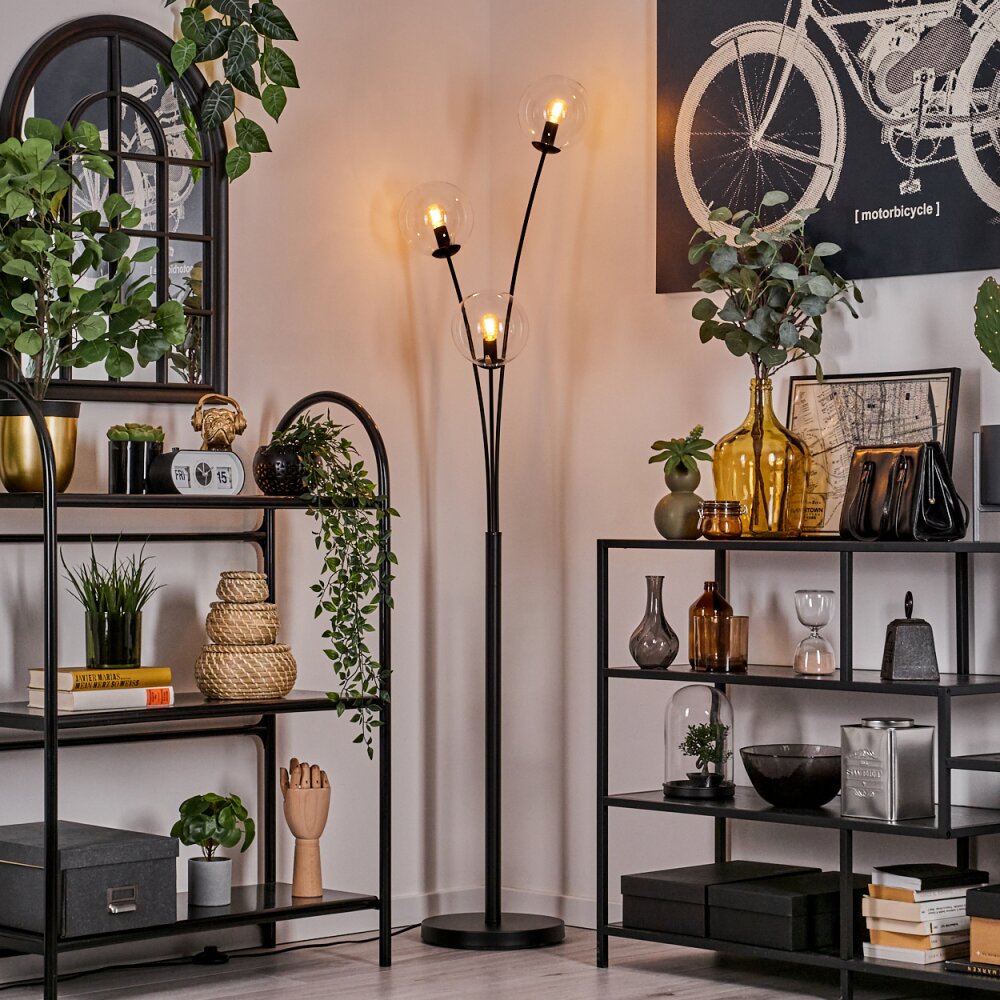Gastor Floor Lamp - glass 15 cm clear, 3-light sources