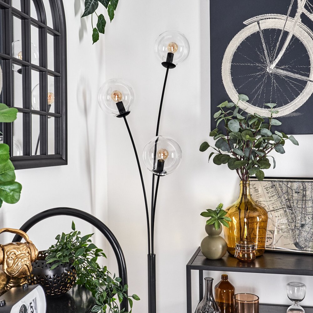 Gastor Floor Lamp - glass 15 cm clear, 3-light sources