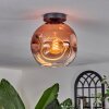 Ripoll Ceiling Light - glass 25 cm clear, coppery, 1-light source