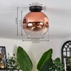 Ripoll Ceiling Light - glass 25 cm clear, coppery, 1-light source