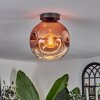 Ripoll Ceiling Light - glass 25 cm clear, coppery, 1-light source