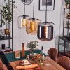 Lauden Pendant Light - glass 25 cm Amber, chrome, clear, 3-light sources