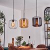 Lauden Pendant Light - glass 25 cm Amber, chrome, clear, 3-light sources