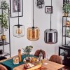 Lauden Pendant Light - glass 25 cm Amber, chrome, clear, 3-light sources