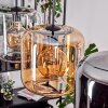 Lauden Pendant Light - glass 25 cm Amber, chrome, clear, 3-light sources