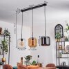 Lauden Pendant Light - glass 25 cm Amber, chrome, clear, 3-light sources