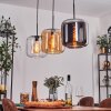 Lauden Pendant Light - glass 25 cm Amber, chrome, clear, 3-light sources