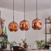 Ripoll Pendant Light - glass 30 cm coppery, 3-light sources