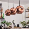 Ripoll Pendant Light - glass 30 cm coppery, 3-light sources