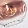 Koyotot Pendant Light - glass 30 cm clear, coppery, 3-light sources