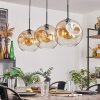 Ripoll Pendant Light - glass 30 cm black, 3-light sources