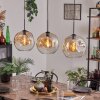 Ripoll Pendant Light - glass 30 cm black, 3-light sources