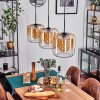 Lauden Pendant Light - glass 25 cm Amber, clear, 3-light sources