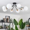 Chehalis Ceiling Light - glass 12 cm, 15 cm gold, black, 8-light sources