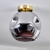 Ripoll Ceiling Light - glass 25 cm gold, black, 1-light source