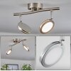 Sarnadinha ceiling light LED matt nickel, 2-light sources