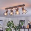 Bitterroot ceiling light grey, Ecru, 4-light sources