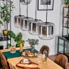 Lauden hanging light clear, Smoke-coloured, 4-light sources