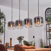 Lauden hanging light clear, Smoke-coloured, 4-light sources