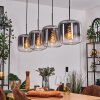 Lauden hanging light clear, Smoke-coloured, 4-light sources