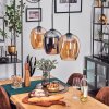 Vevino pendant light Amber, chrome, 3-light sources