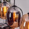 Vevino pendant light Amber, chrome, 3-light sources