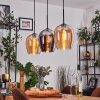 Vevino pendant light Amber, chrome, 3-light sources