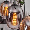 Vevino pendant light Amber, clear, Smoke-coloured, 3-light sources