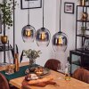 Vevino pendant light clear, Smoke-coloured, 3-light sources