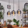 Vevino pendant light clear, Smoke-coloured, 3-light sources