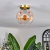 Ripoll ceiling light gold, black, 1-light source