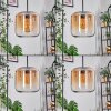 Lauden hanging light Amber, clear, 4-light sources