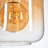 Lauden hanging light Amber, clear, 4-light sources