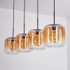 Lauden hanging light Amber, clear, 4-light sources