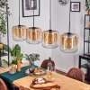 Lauden hanging light Amber, clear, 4-light sources