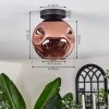 Ripoll ceiling light coppery, 1-light source