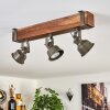 Pehefito ceiling light dark brown, grey, green, 3-light sources