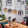 Lauden hanging light Amber, clear, Smoke-coloured, 4-light sources