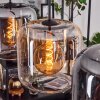 Lauden hanging light Amber, clear, Smoke-coloured, 4-light sources