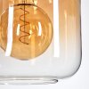 Lauden hanging light Amber, clear, Smoke-coloured, 4-light sources