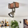 Pehefito ceiling light dark brown, grey, green, 1-light source