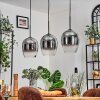 Vevino pendant light chrome, clear, 3-light sources