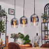 Vevino pendant light chrome, clear, 3-light sources